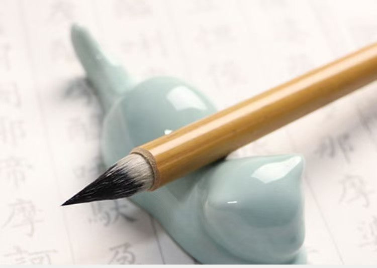 鸡距小楷毛笔 兼毫 初学者向け 二王小行草書谱用 小号・中号 短锋蔁頭筆 墨心書道