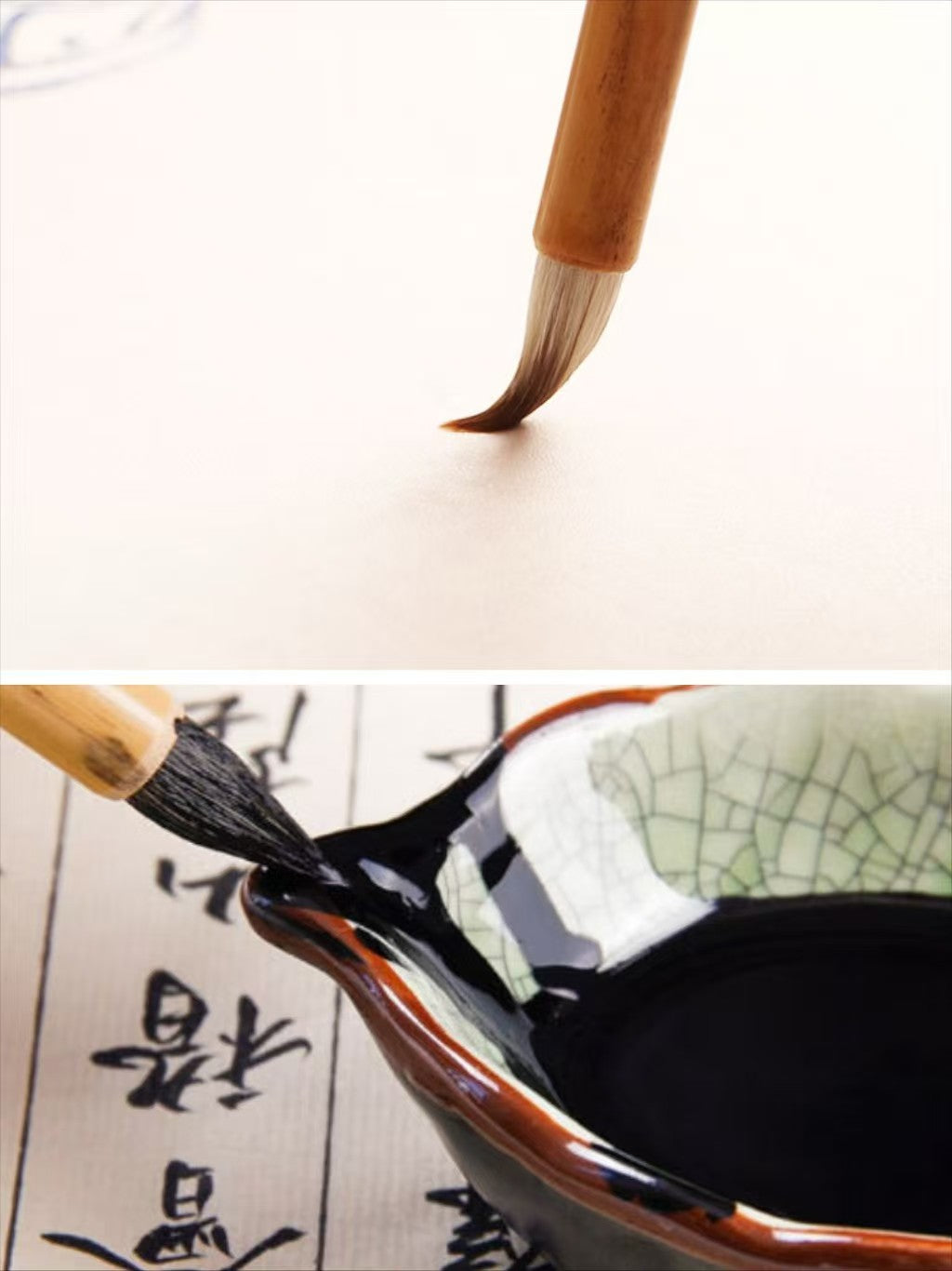 鸡距小楷毛笔 兼毫 初学者向け 二王小行草書谱用 小号・中号 短锋蔁頭筆 墨心書道